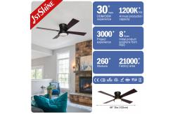China 48 Inches Flush Mount Dimmable LED Ceiling Fan For Living Room supplier
