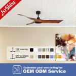 6 Speeds Remote Control Plastic Decorative Ceiling Fan Without Light