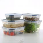 Transparent Seal Plastic Crisper Rectangle 350Ml 580Ml 1000Ml 2000Ml