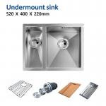 21 x 16 Undermount Stainless Steel Kitchen Sink 16 Gauge for sale