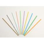 Commercial Decorative Paper Drinking Straws Sturdy Thick  Earth Friendly for sale