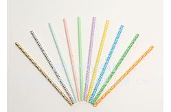 China Commercial Decorative Paper Drinking Straws Sturdy Thick  Earth Friendly supplier