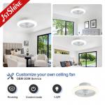 Low Profile Adjustable Light Ceiling Fan With Remote Control