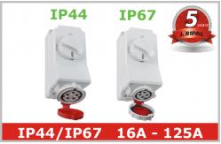 China IP44 IP67 Industrial Power Socket Receptacles with Mechanical Interlock supplier