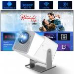 FY360 4K HD Smart LCD Projector High Brightness Home Theater Laser with Android 11.0 BT5.2 Built-in Stereo Sound and US Plug for sale