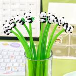 0.5mm Cute Panda Creative Gel Ink Pen Student Stationery Silicone Gel Pen for sale