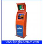 Space Saving Slim Freestanding Touch Screen Kiosk Advertising In Two Displays