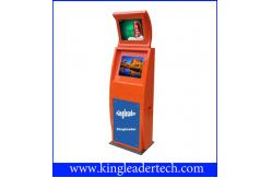 China Space Saving Slim Freestanding Touch Screen Kiosk Advertising In Two Displays supplier