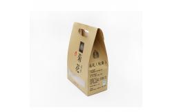 China Tea Exquisite Paper Packaging Boxes With Window and Handle Custom Size supplier
