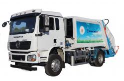 China L3000 Compression Garbage Truck SHACMAN Garbage Truck 4x2 240hp Euro II White supplier