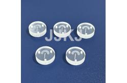 China Scratch Resistant Synthetic Sapphire Window Optic Sapphire Button With Grooves supplier