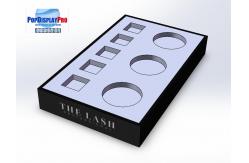 China Easy Eye Lash Extension Cosmetics Acrylic/Plastic Display Holders with 3 Round Holes supplier