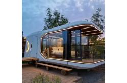 China 500kg Steel Space Capsule House with Solar Panels and LED Lighting supplier