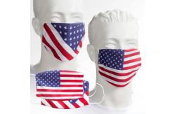 China Swil Fashionable Flag Pattern Digital Printing Face Mask 12x17cm CMYK Printing supplier