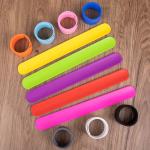 Customizable Silicone Slap Bracelet For Advertising Personalized Silicone Bracelet PromotionalBusiness Event Wristband for sale