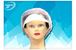 China Customized Size  White Snood Disposable Surgical Caps / Hairnet supplier