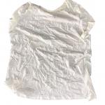 97% Cotton White T Shirt Rags 55x60cm with no printings for sale