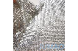 China Aluminum Metal Sequin Curtains For Architecture Metallic Silver supplier