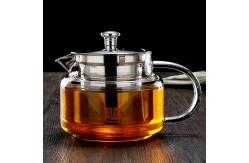 China SS Removable Infuser Handcrafted Borosilicate Glass Teapot supplier