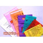 Medical packing k sealing plastic biohazard specimen bag customized pouch, Disposable plastic medical waste specim for sale
