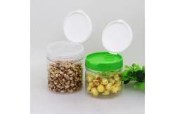 China 400ml Flip Top Plastic Easy Open Lid Dried Food Jars With Labeling LOGO supplier