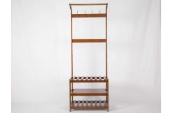 China Home / Office Walnut Coat Hanger Stand Elegant Solid Wood W60*D35*H167CM supplier