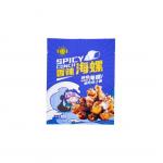 Custom Logo Glossy Plastic Sachet Spicy Conch Food Packaging Sealing Bag Heat Seal Bags 3 Side Seal Pouch for sale
