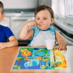 Clear / Printed Reusable Plastic Tablecloth Heat Seal For Children for sale