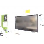 86 Inch Interactive Flat Panel Aluminium Frame Wall Mounted Black And Silver 1200:1 Contrast for sale
