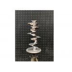 Mirror Polished Twisted Column Stainless Steel Sculpture For Garden Or Home Decoration for sale