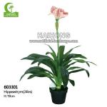 Colorful Decorative 90cm Plastic Artificial Potted Flower Hippeastrum for sale
