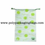 0.16mm Thickness Frosted EVA Plastic Drawstring Bags for sale