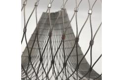 China Silver Stainless Steel Balustrade Mesh , Custom Size Metal Mesh Stair Railing supplier
