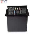 Multi Function Desktop Power Sockets , Conference Black USA Power Plug for sale