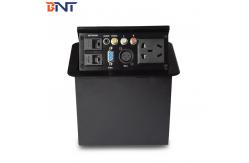 China Multi Function Desktop Power Sockets , Conference Black USA Power Plug supplier