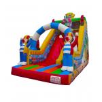 Clown Inflatable Slide With Elephant Theme For Children Fun Park for sale