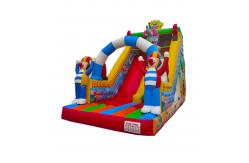 China Clown Inflatable Slide With Elephant Theme For Children Fun Park supplier