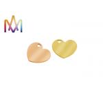 22X26mm No Tarnish Heart Shape Engraved Charm Tags for sale