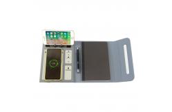 China Foldable Portable Wireless Charging Notebook Diary With Powerbank supplier