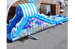 China EN71 Child Outdoor Inflatable Water Slides With Pool Jumping Bounce House supplier