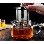 SS Removable Infuser Handcrafted Borosilicate Glass Teapot
