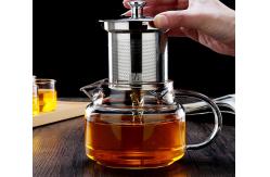 China SS Removable Infuser Handcrafted Borosilicate Glass Teapot supplier
