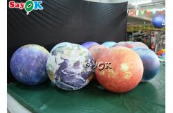 China LED Huge Hanging Inflatable Lighting Decoration Eight Planets PVC Material supplier