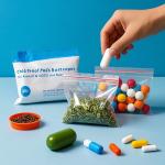 Child Proof Ziplock Bags - Child Resistant & Reusable Storage Pouches for Medicines, Toys & Snacks for sale