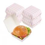 Custom Recyclable Kraft Burger Box Fast Food Packaging with Acceptable Logo for sale
