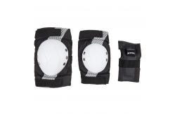 China Black White Roller Skating Protective Gear Knee Pads Elbow Pads and Wrist Guards supplier