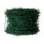 Green Pvc Coated Double Strand Twisted Barbed Wire  Farm Use for sale