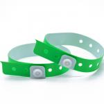 China Entertainment Wristbands Plastic Bracelets L-Shaped Labeling Bands Disposable PVC Wristbands Conference Tickets for sale