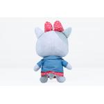 Cat Shape Soft Plush Toys Eco Friendly Smooth Feeling With Cowboy Clothing