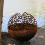Manual Ignition Corten Steel Fire Pits 3mm Thickness For Outdoor Use for sale